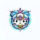 sailor moon, hello kitty, kingdom hearts tattoo design idea
