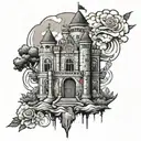 army engineer castle   tattoo design idea
