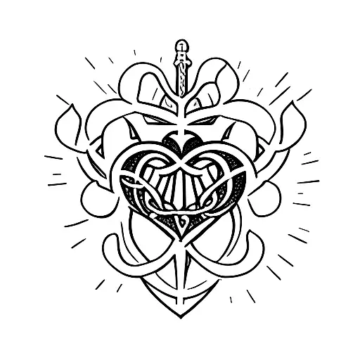 Sacred Heart tattoo design idea