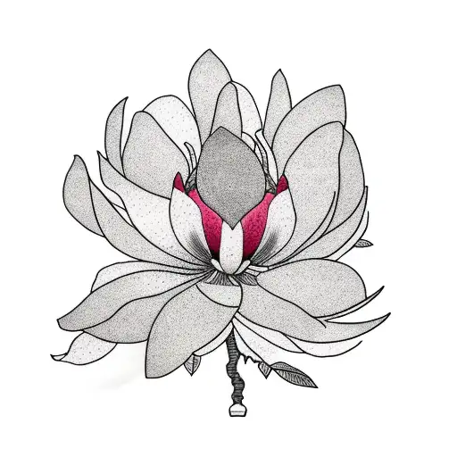 Magnolia tree tattoo design idea