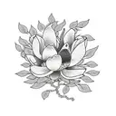 Magnolia tree tattoo design idea