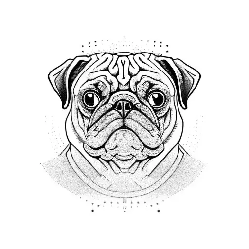 pug  tattoo design idea