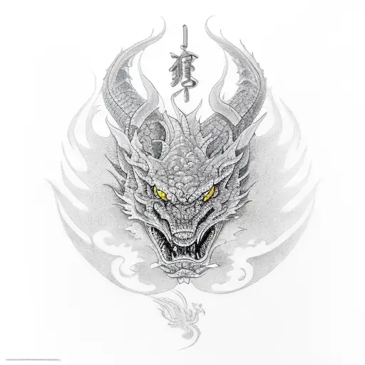 ronin with dragon tattoo design idea