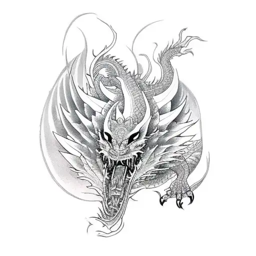 ronin with dragon tattoo design idea