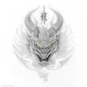 ronin with dragon tattoo design idea