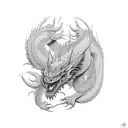 ronin with dragon tattoo design idea