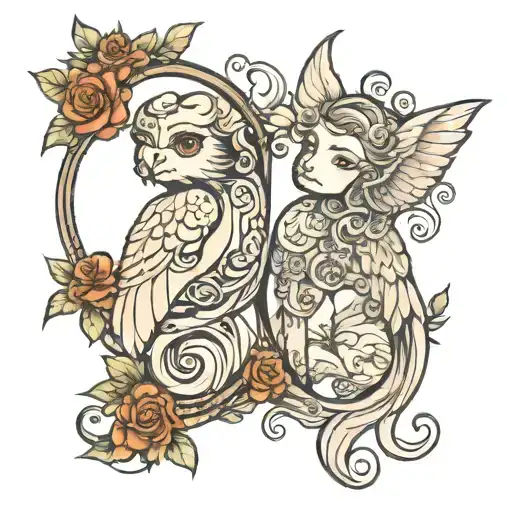 they're never at home and they're always alone, even with someone they love tattoo design idea