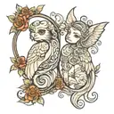 they're never at home and they're always alone, even with someone they love tattoo design idea