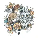 they're never at home and they're always alone, even with someone they love tattoo design idea