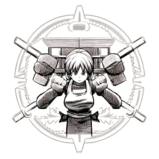 strength symbol tattoo design idea