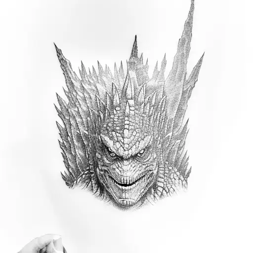 Godzilla, illustration, vector on white background Stock Vector Image & Art  - Alamy