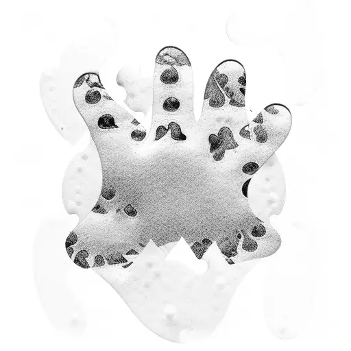 A puzzle piece shaped like a polar bear paw print, with a nature scene inside tattoo design idea