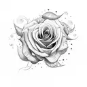 illuminate with roses tattoo design idea