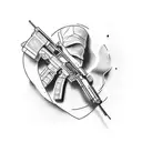 gun shooter tattoo design idea