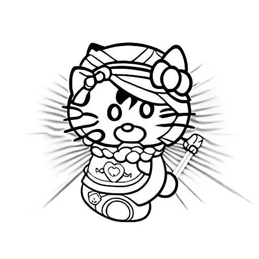 hello kitty tattoo design idea