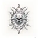 Job from the bible in despair tattoo design idea