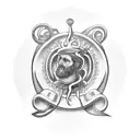 Job from the bible laying on the ground reaching out tattoo design idea