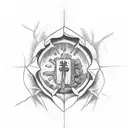 Job from the bible laying on the ground reaching out tattoo design idea