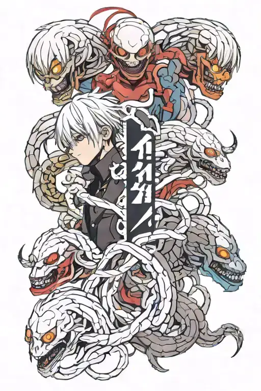 Tokyo Ghoul Kaneki ken kaneki centipede kagune tattoo design idea
