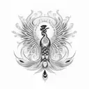 Peacock tattoo design idea