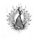 Peacock tattoo design idea