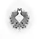 Peacock tattoo design idea