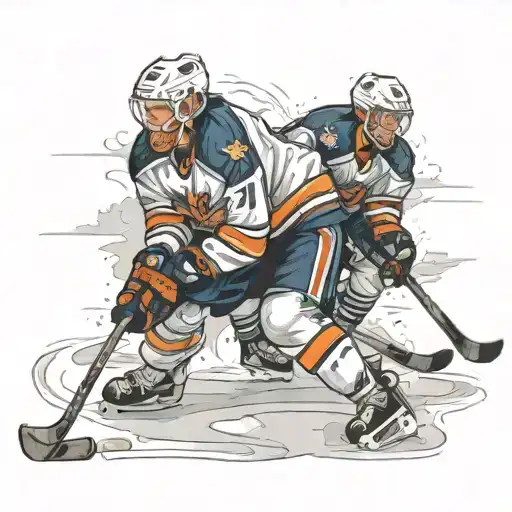 pond hockey tattoo design idea