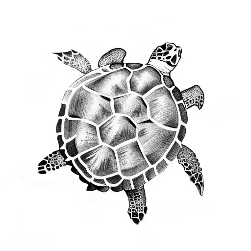 sea turtle plumeria books tattoo design idea
