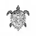 watercolor sea turtle tattoo design idea