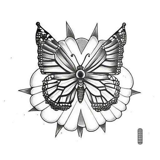 monarch butterfly tattoo design idea