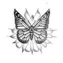 monarch butterfly tattoo design idea