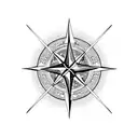 compass line art Celtic  tattoo design idea