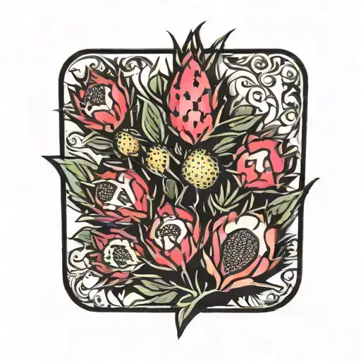 family prickly pear  tattoo design idea