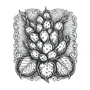  prickly pear cactus tattoo design idea