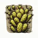 prickly pear cactus tattoo design idea
