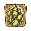 prickly pear cactus tattoo design idea