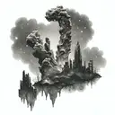 pillars of creation tattoo design idea