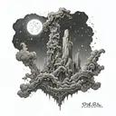 pillars of creation tattoo design idea