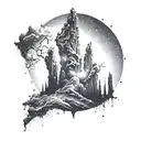 pillars of creation tattoo design idea