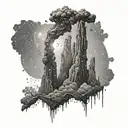 pillars of creation tattoo design idea