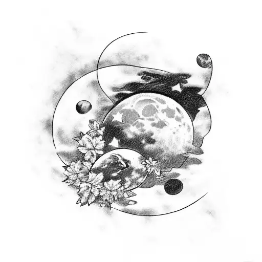 Moon Lana del Rey tattoo design idea