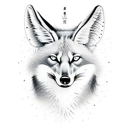 maned wolf tattoo design idea