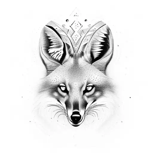 maned wolf tattoo design idea