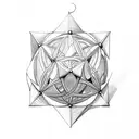Trident icosahedron tattoo design idea