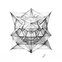 Trident icosahedron tattoo design idea