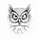 owl book glasses  tattoo design idea