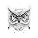 owl book glasses  tattoo design idea