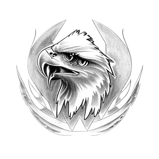 1957 chevy bel air, compass, eagle tattoo design idea