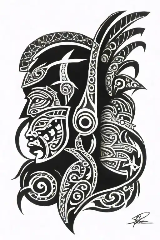 Polynesian Warrior Tattoo inspired tattoo design idea
