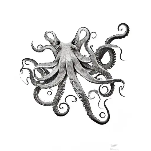 Giant pacific octopus tattoo design idea